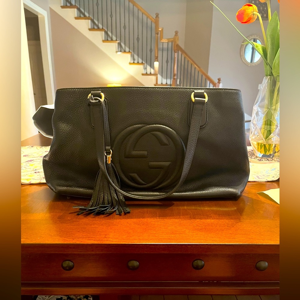Gucci Leather Tote Purse